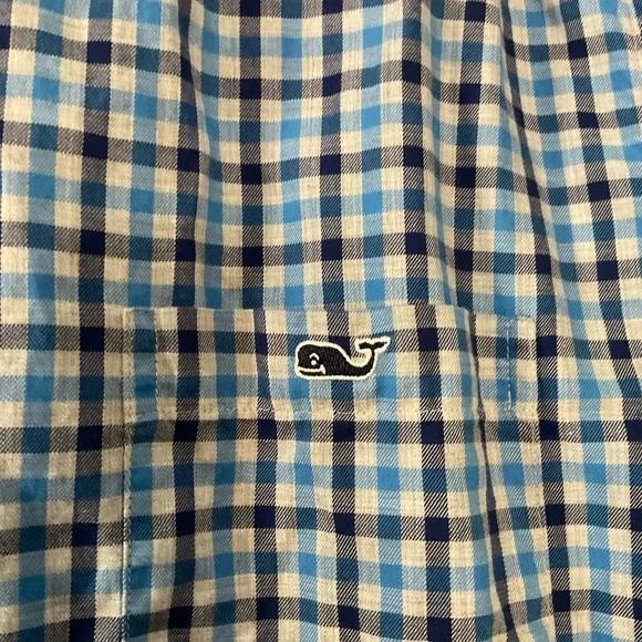 Vineyard Vines Slim Fit Tucker Shirt Blue Check Button Down Men’s Size XL Preppy - Picture 4 of 8
